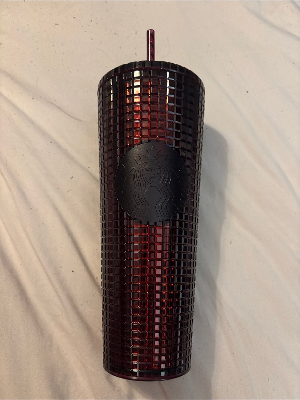 Starbucks Studded Tumbler - Dark Red with Black Logo 24oz